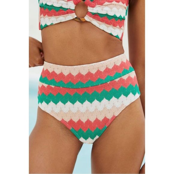 Anthropologie Montce Gelato High-Rise Ruched Bikini Bottoms Size Small or Large - Picture 6 of 10